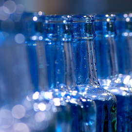 Botellas azules